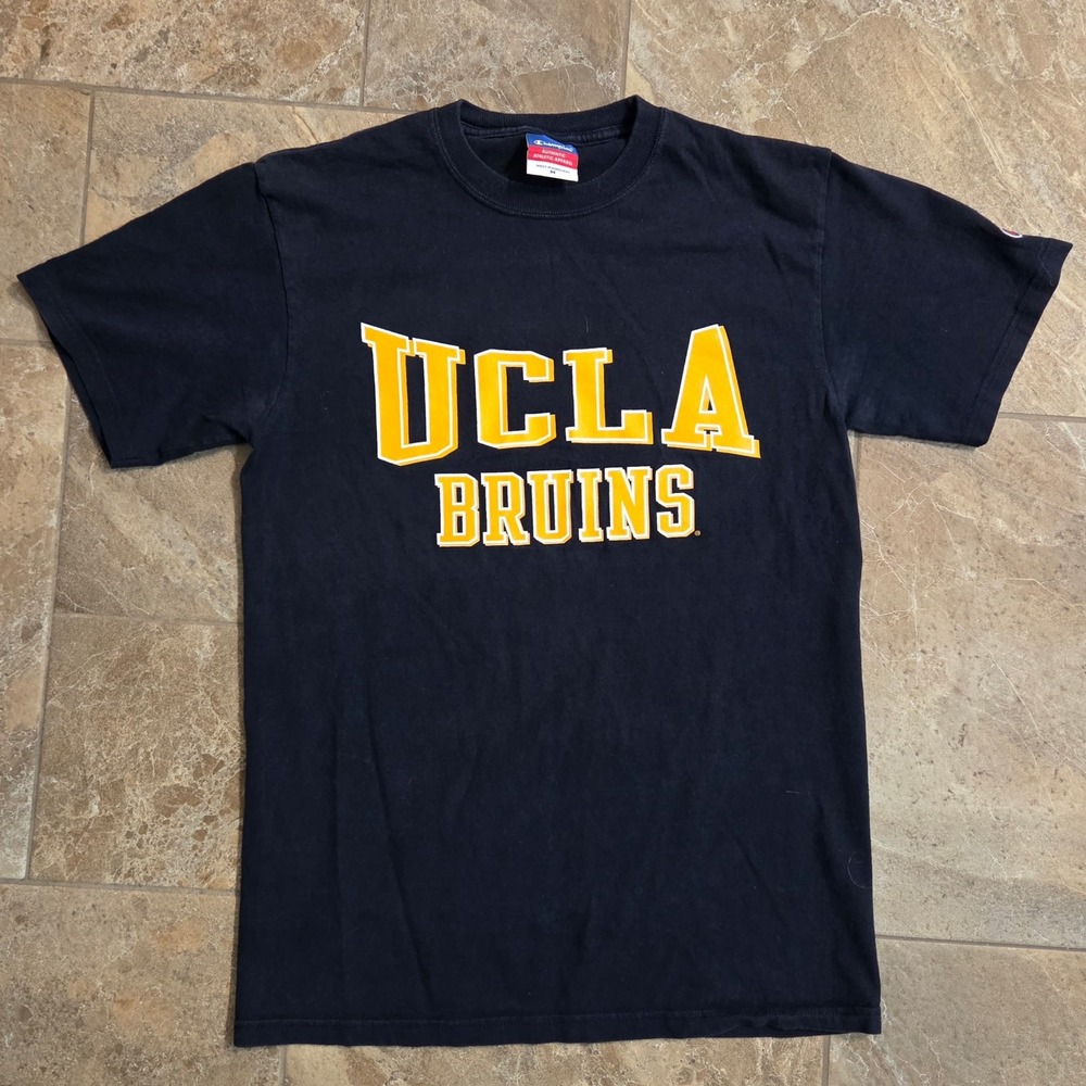 Champion UCLA Bruins Mens Navy Blue Graphic T-Shirt Size M